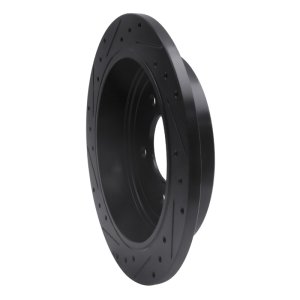 Ford F-150 Brake Rotor (1) - Rear Right - R1 Concepts - Drilled & Slotted - Black - `97-`04